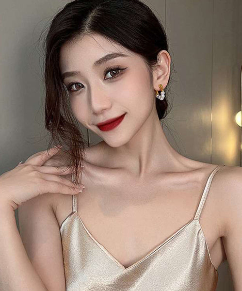 Design Original Hoop White Pearl Earrings Alloy FashionChic