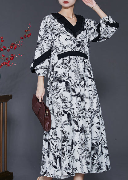 Original Design White Oversized Ink And Wash Cotton Dress Spring SD1051 Ada Fashion