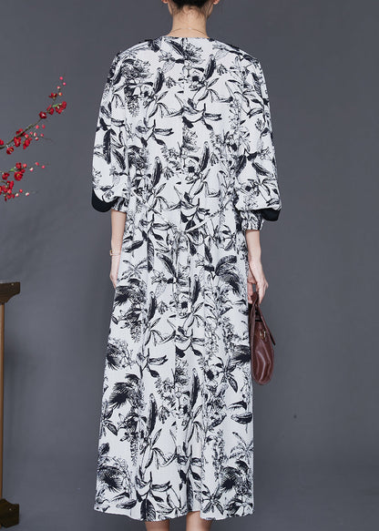 Original Design White Oversized Ink And Wash Cotton Dress Spring SD1051 Ada Fashion