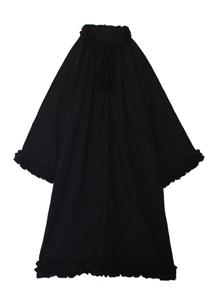 Original Design White Ruffled Patchwork Cotton Long Dress Fall WE027 HS-FDL241028