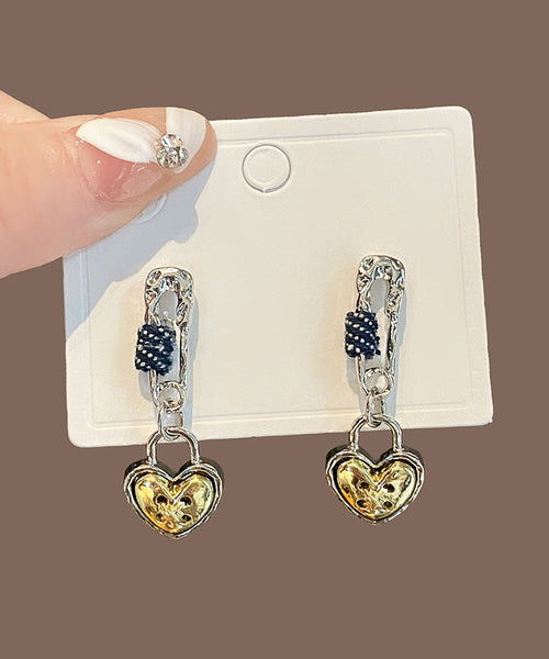 Love Earrings Original Yellow Design Alloy Drop FashionChic