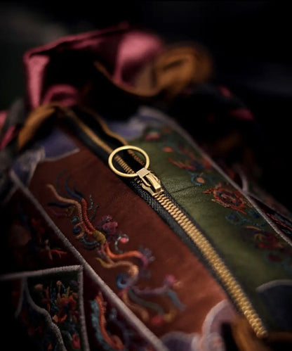 Original Ethnic Style Linen Embroidery Ruffled Messenger Bag HJ1029 Ada Fashion