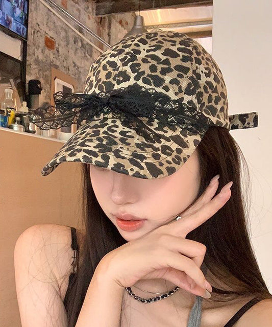 Bow Leopard Baseball Original Hat Cap Lace Print FashionChic