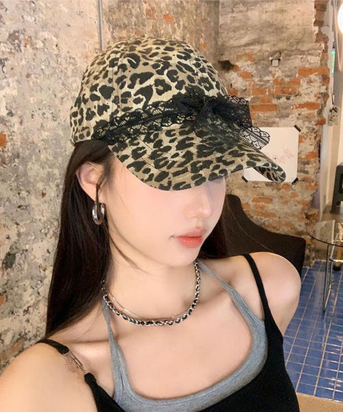 Lace Leopard Bow Print Hat Baseball Original Cap FashionChic