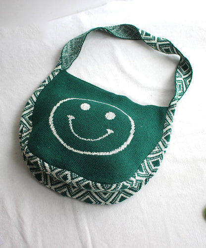 Original Orange Smiling Face Knitted Messenger Bag SX1021 Ada Fashion