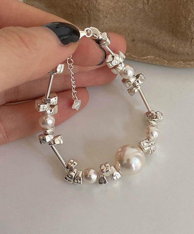Pearl Original Silk Broken 925 Bracelet Silver Chain FashionChic