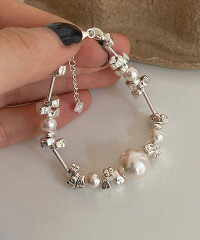 Pearl Original Silk Broken 925 Bracelet Silver Chain FashionChic
