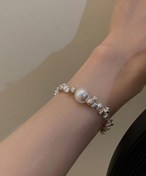 Pearl Original Silk Broken 925 Bracelet Silver Chain FashionChic