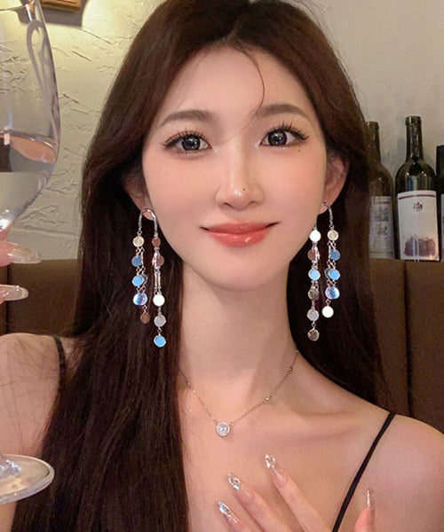 Original Drop Alloy Earrings Silk Sequins Tassel FashionChic