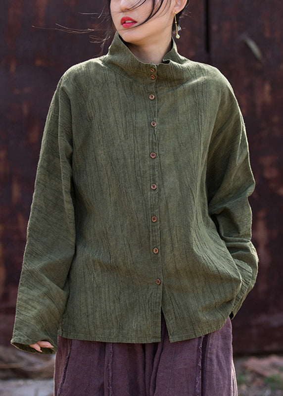 Original Yellow Stand Collar Patchwork Tie Dye Shirts Fall QB011 HS-LTPS241025