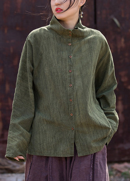 Original Yellow Stand Collar Patchwork Tie Dye Shirts Fall QB011 HS-LTPS241025