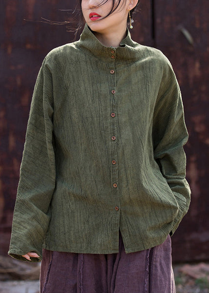 Original Yellow Stand Collar Patchwork Tie Dye Shirts Fall QB011 HS-LTPS241025