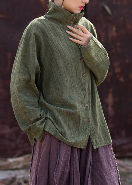 Original Yellow Stand Collar Patchwork Tie Dye Shirts Fall QB011 HS-LTPS241025