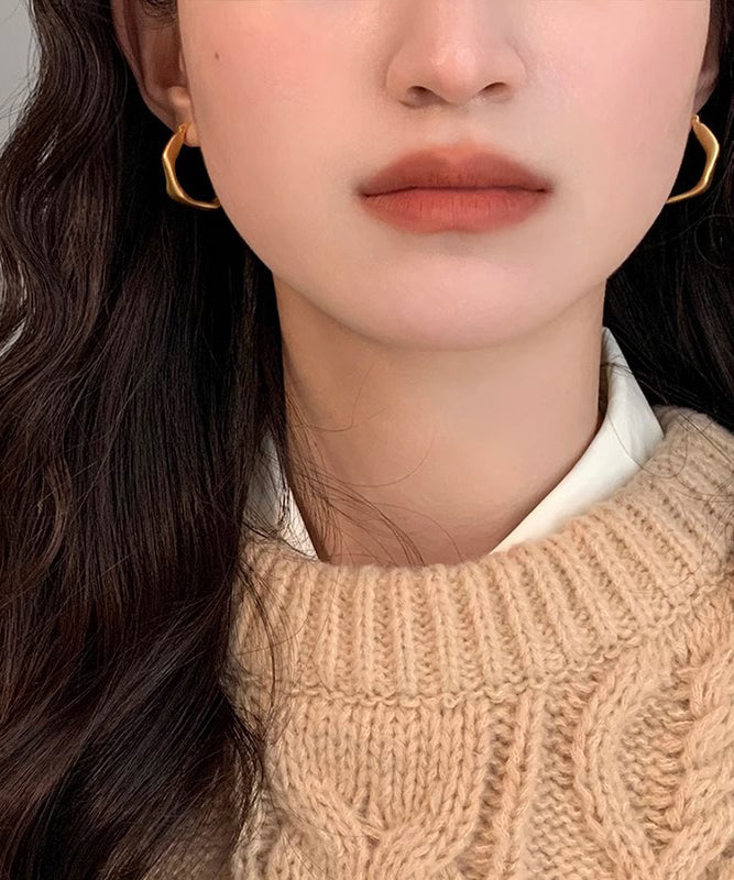 Earrings Oversize Gold Metal Hoop FashionChic