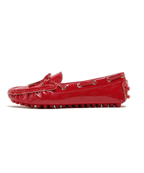 Loafers Faux Comfortable Leather Splicing Pink Penny FashionChic