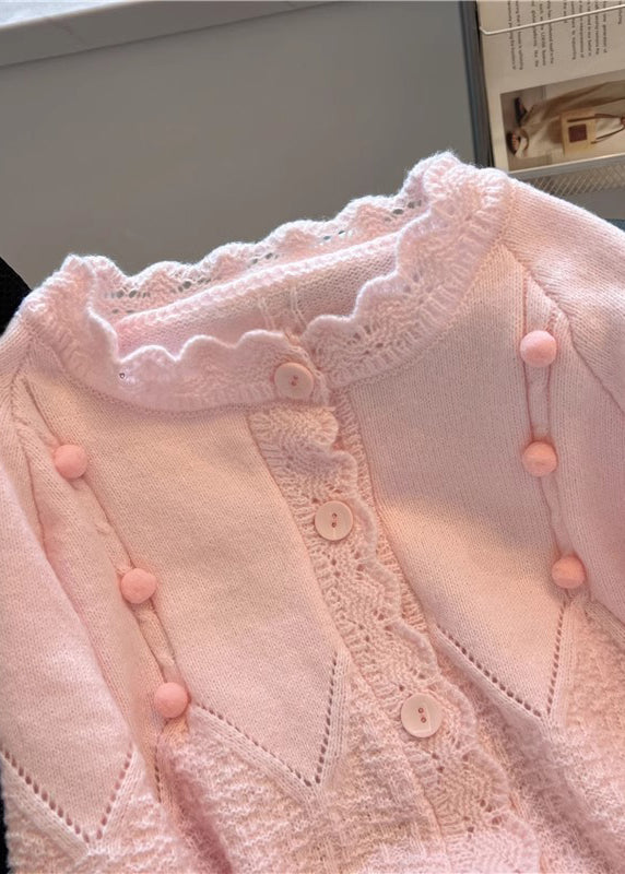 Pink Patchwork Knit Cardigan Oversized Spring YO024 ABC