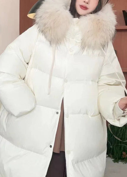 Plus Size Army Green Raccoon Hair Button Collar Long Parkaer Winter RD20 ABC