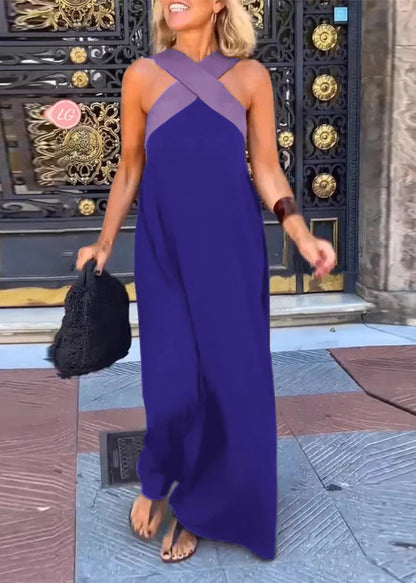 Size Crossing Black Holiday Summer Dresses Patchwork Plus FashionChic