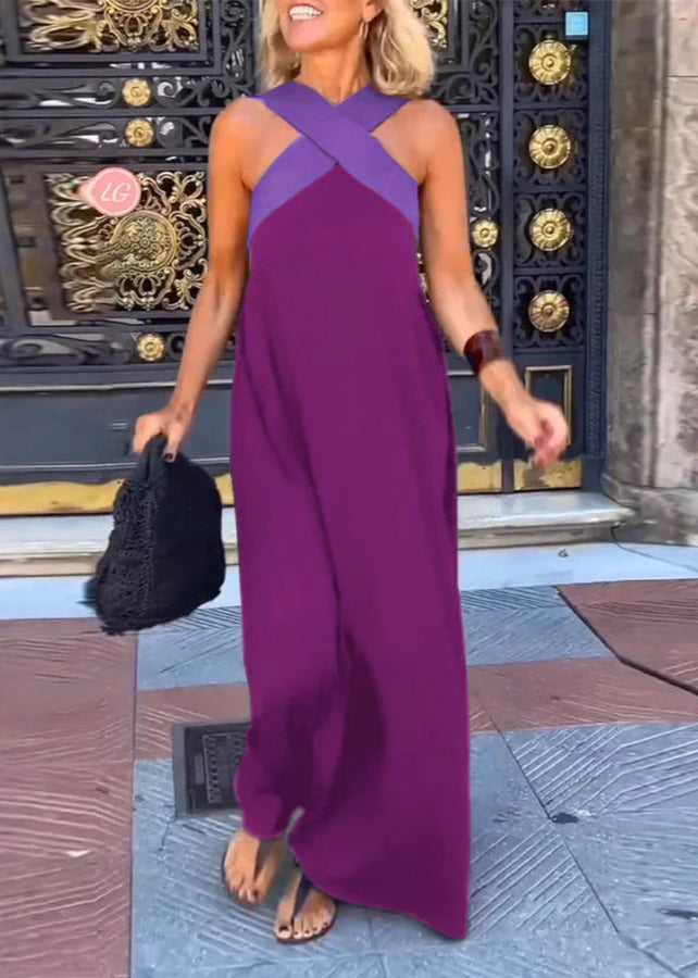 Size Crossing Black Holiday Summer Dresses Patchwork Plus FashionChic