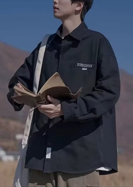 Thin Pockets Coats Cotton Plus Size Collar Pan Black Peter Mens FashionChic