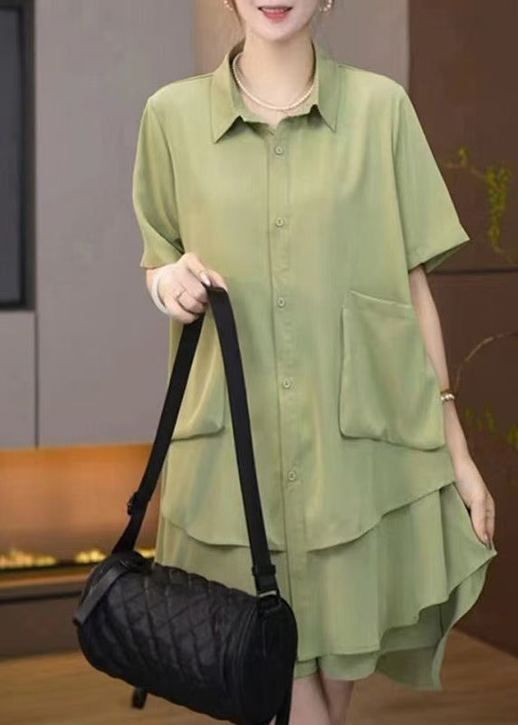 Summer Green Oversized Set Fruit Plus Size Two-Piece Patchwork FashionChic