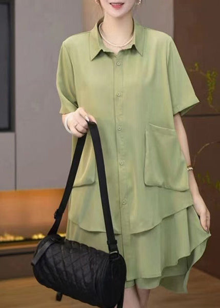 Summer Green Oversized Set Fruit Plus Size Two-Piece Patchwork FashionChic