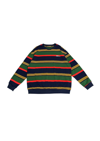 Plus Size Green O Neck Striped Cotton T Shirt Men Casual Clothing Fall WJ018 MENT241119