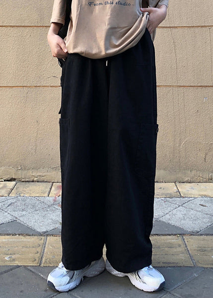 Summer Pockets Pants Size Men Plus Khaki Solid Cotton FashionChic