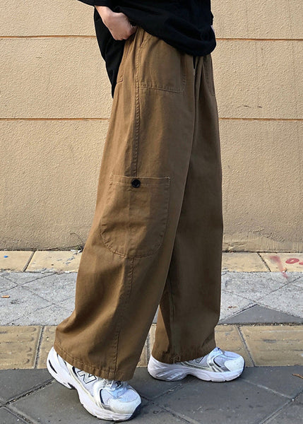 Summer Pockets Pants Size Men Plus Khaki Solid Cotton FashionChic