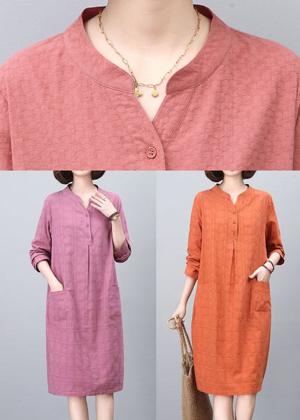 Purple Jacquard Cotton Dresses Day Size Spring Plus FashionChic