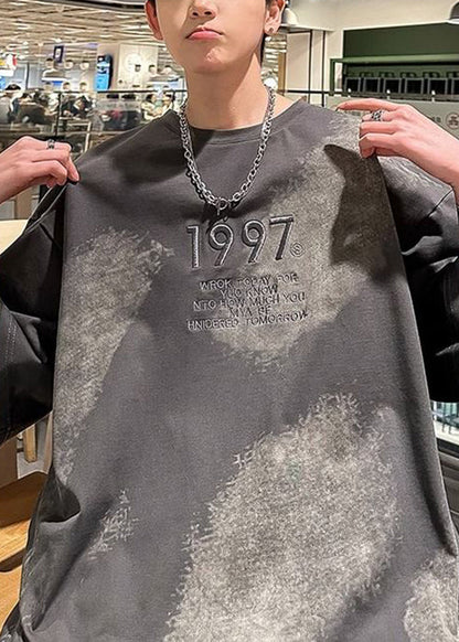 Tie Dye Men White Half Cotton Shirts Plus Embroideried Size T FashionChic