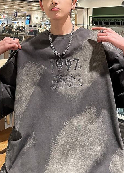 Tie Dye Men White Half Cotton Shirts Plus Embroideried Size T FashionChic