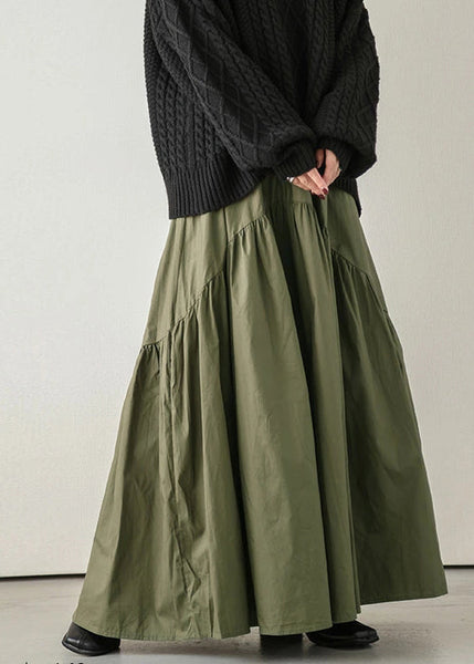 White Patchwork Hem Cotton Size Summer Exra Plus Large Skirt FashionChic