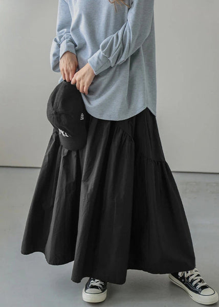 White Patchwork Hem Cotton Size Summer Exra Plus Large Skirt FashionChic