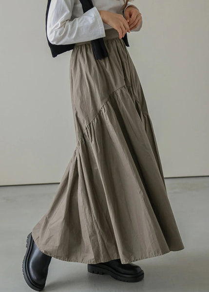 White Patchwork Hem Cotton Size Summer Exra Plus Large Skirt FashionChic