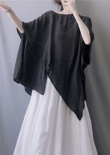 Top Summer White Plus Size Solid O-Neck FashionChic