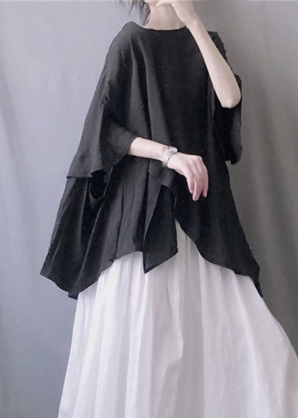 Top Summer White Plus Size Solid O-Neck FashionChic