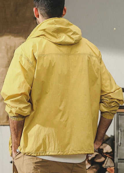 Ice Coat Size Thin Hooded Mens Silk 50+ UPF Pockets Plus Yellow FashionChic