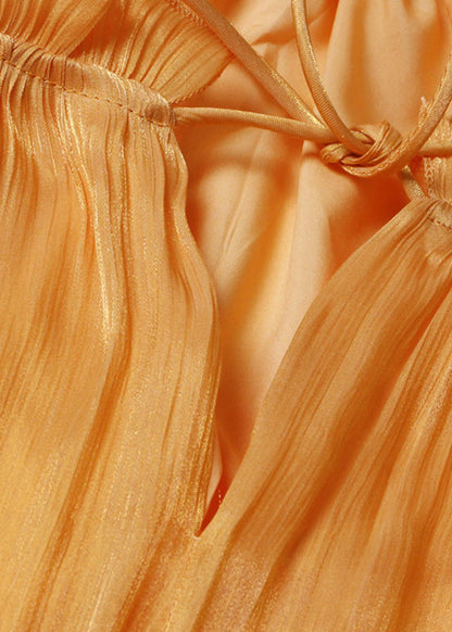 Lace Size Mini Up Summer Ruffled Yellow Plus Dress FashionChic