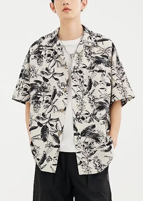 Button Print Men Shirts Design Original Summer Cotton FashionChic