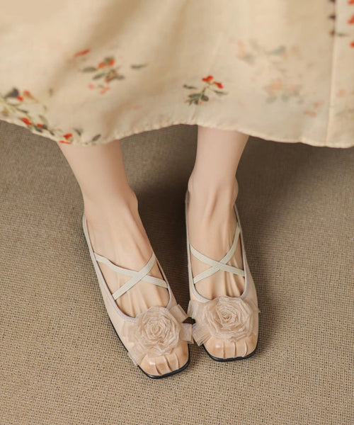 Purple Cowhide Leather Slide Floral Sandals Splicing FashionChic