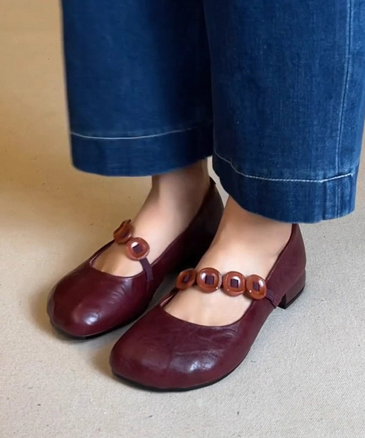 Casual Splicing Women Red Shoes Faux For Flat Leather FashionChic