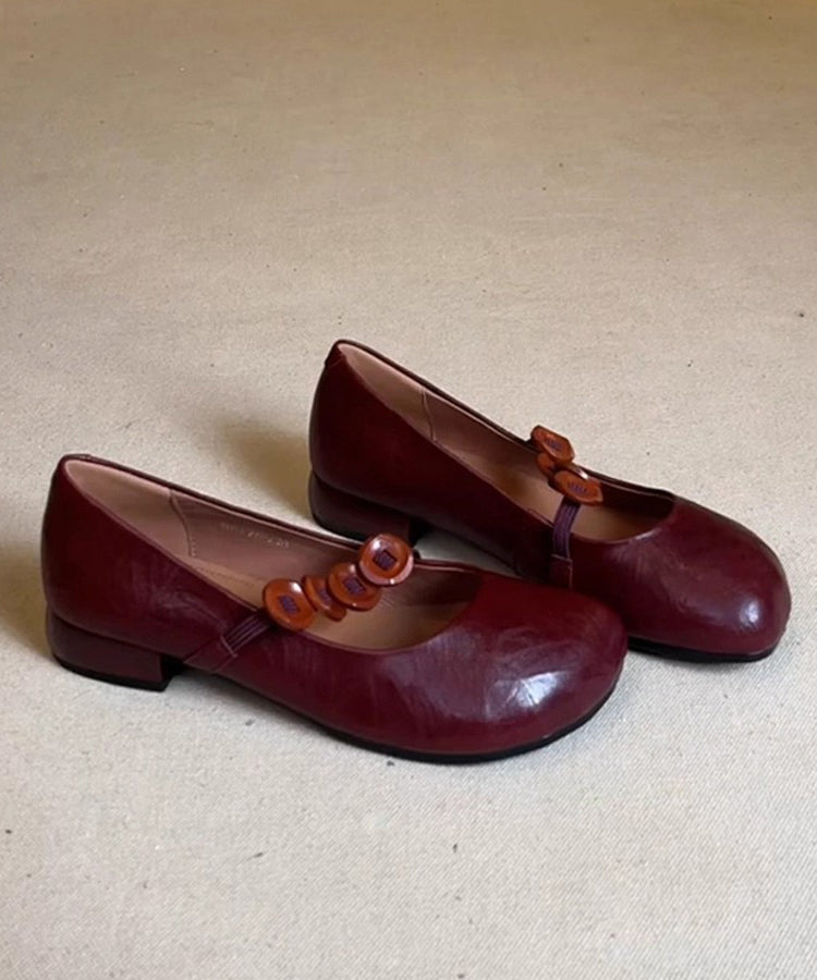 Casual Splicing Women Red Shoes Faux For Flat Leather FashionChic