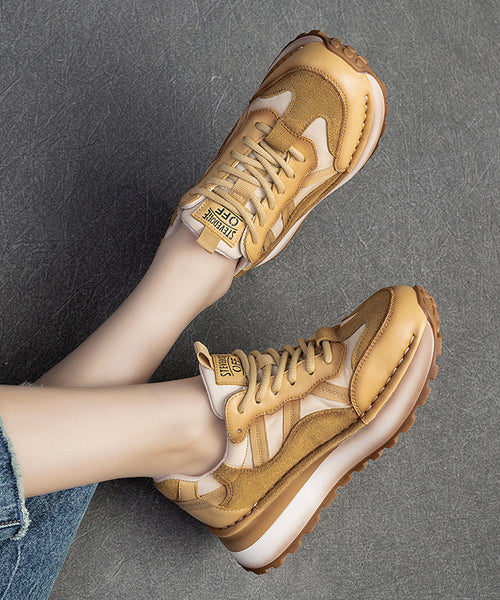 Red Versatile Women Splicing Platform Flat Feet Shoes Cross Strap DD1063 Shoe-PDX240605