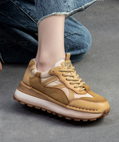 Red Versatile Women Splicing Platform Flat Feet Shoes Cross Strap DD1063 Shoe-PDX240605