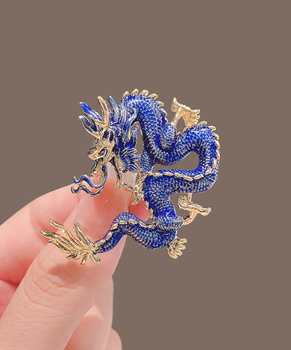 Regular Blue Alloy Enamel Dragon Shaped Brooches WP014 JEW-BRO241112