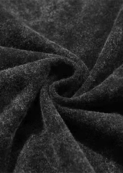 Retro Cotton Shirts Black O-Neck T Print Summer Mens FashionChic