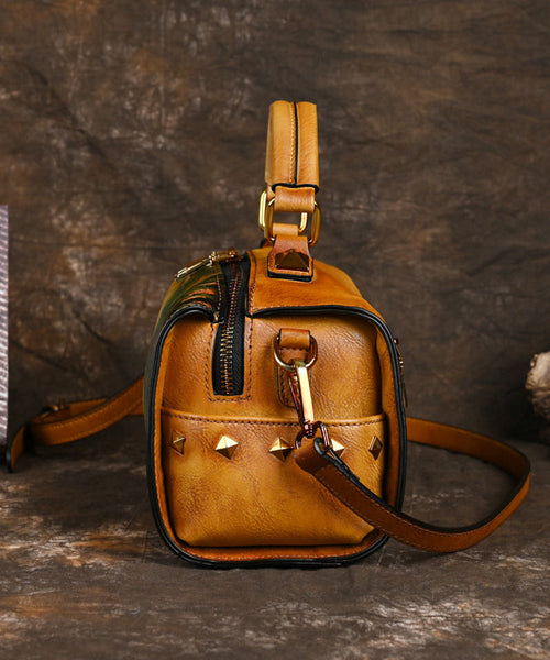 Retro Blue Black Hand Painted Versatile Handbag HJ1011 Ada Fashion