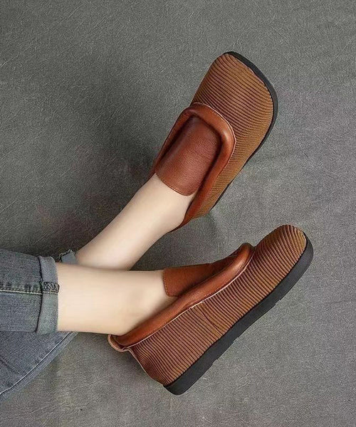 Retro Casual Versatile And Comfortable Cowhide Flat Shoes CZ1017 Ada Fashion
