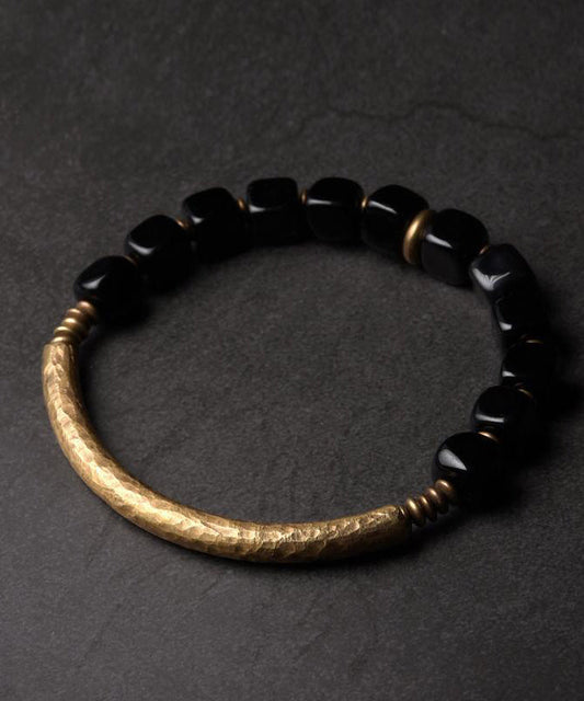 Obsidian Copper Retro Bracelet Gold FashionChic